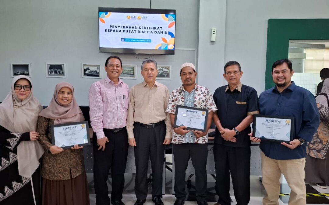 Pusat Riset dan Pengembangan Pendidikan Matematika Realistik Indonesia (PRP-PMRI) USK Kembali Raih Kategori A